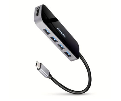 Akcesoria Axagon HMC-6H4A SuperSpeed USB-C COMBO 6in1 hub